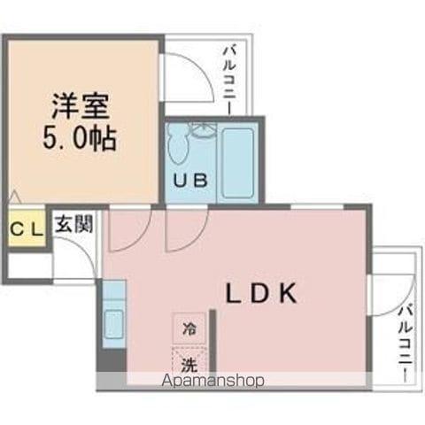 六龍苑岡町(1LDK/1階)の間取り写真