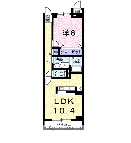 グランデギショウ(1LDK/3階)の間取り写真