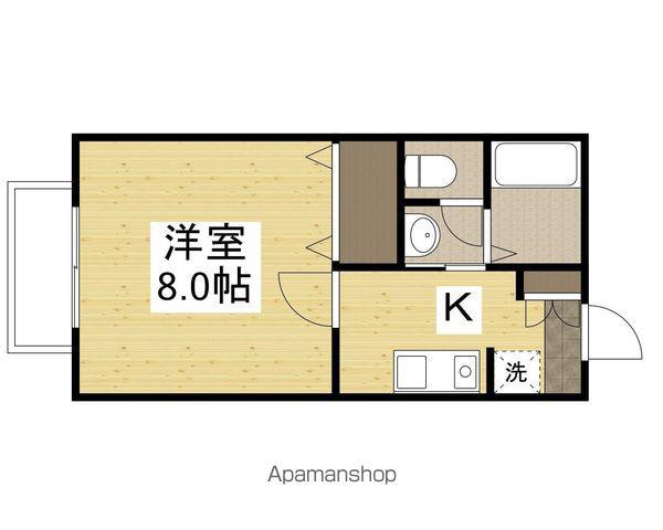 セジュールα(1K/2階)の間取り写真