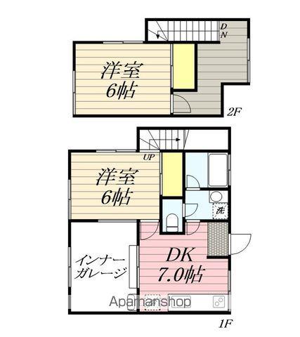 ホワイトベース(2LDK/1階)の間取り写真