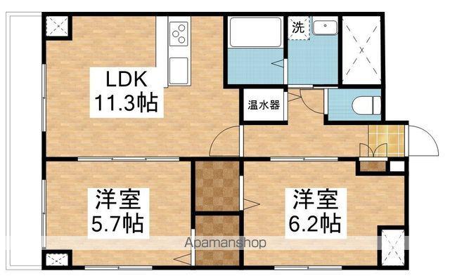 レ・モンデ新潟(2LDK/6階)の間取り写真