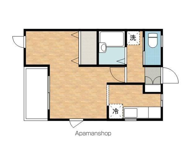 トムテ5号館(1K/2階)の間取り写真