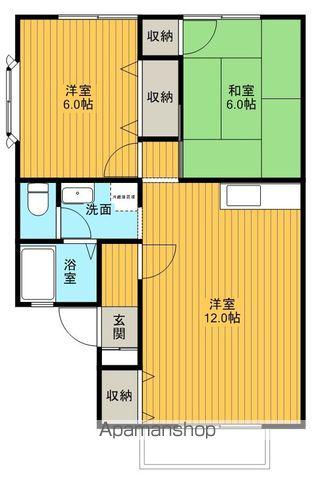 リバーサイドテラス(2LDK/2階)の間取り写真