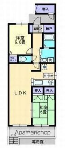 アクティブ円座(2LDK/1階)の間取り写真