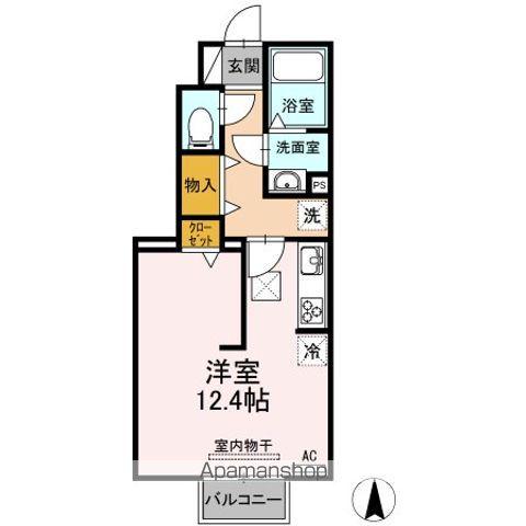 ラポーゼ絆(ワンルーム/1階)の間取り写真