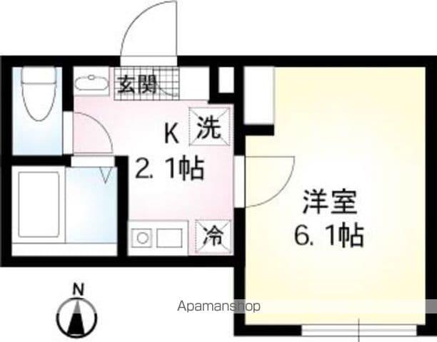 コンフォート川崎(1K/2階)の間取り写真