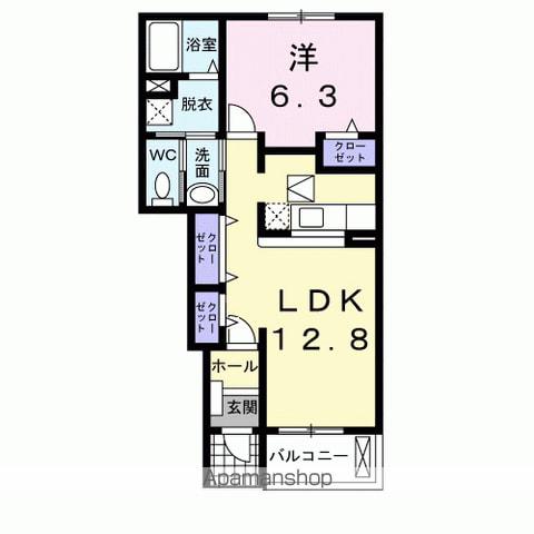 メゾンドデリエール(1LDK/1階)の間取り写真