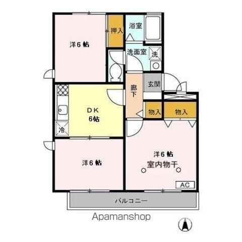 シンヤハンズ I(3DK/3階)の間取り写真