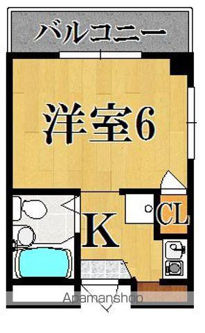 GRM二条(1K/2階)の間取り写真