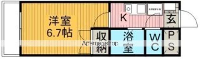 エクセルヒルズ(1K/4階)の間取り写真