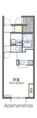 レオネクストオ モンターニュA(1K/1階)の間取り写真
