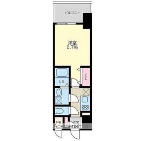 QUINTET NAMBA(1K/5階)の間取り写真