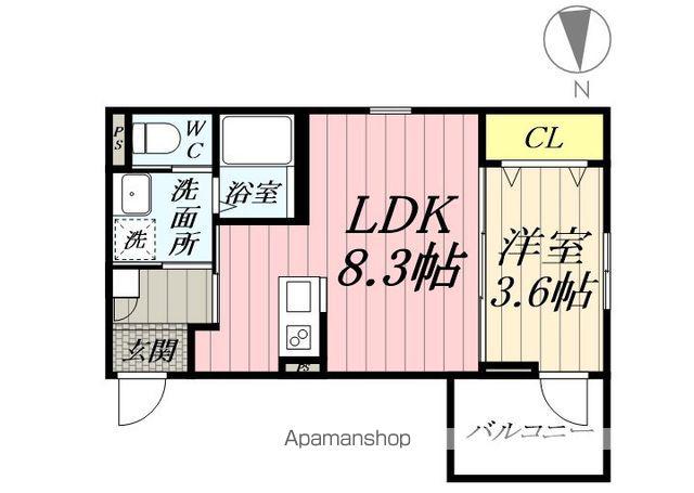 MIRAI STAGE 三郷(1LDK/2階)の間取り写真