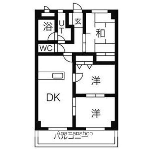 グレイス子育て応援物件(3LDK/4階)の間取り写真