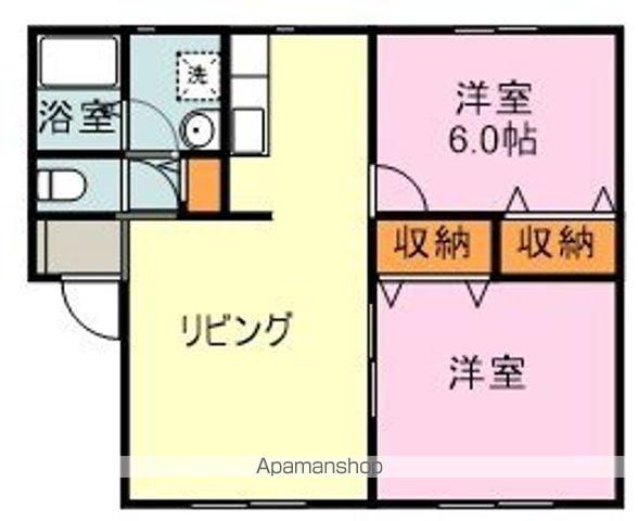 ウィングス神島W(2LDK/1階)の間取り写真