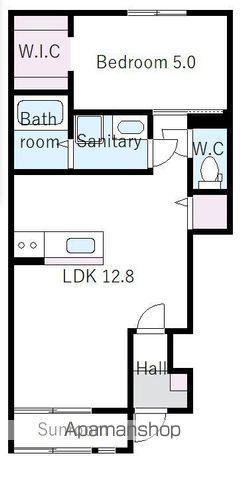 ASA LEAF MAISON(1LDK/1階)の間取り写真