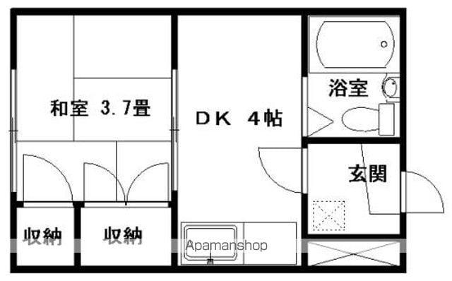 ロイヤルハイム(1DK/2階)の間取り写真