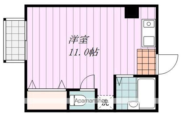 HISUビル平和通(ワンルーム/3階)の間取り写真