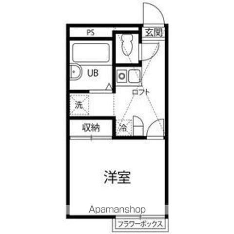 HILLS HANAMIZUKI(1K/1階)の間取り写真