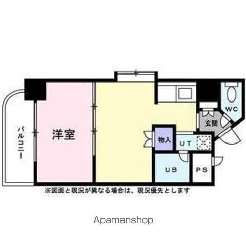 メープル円山(1DK/10階)の間取り写真