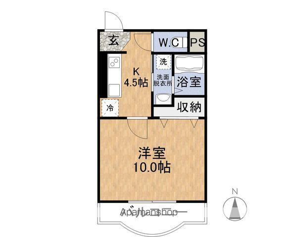 グリーンアベニュー(1K/2階)の間取り写真
