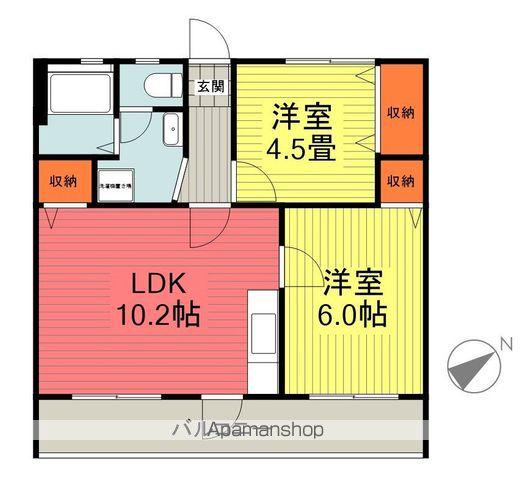 大森ハイツ(2LDK/3階)の間取り写真