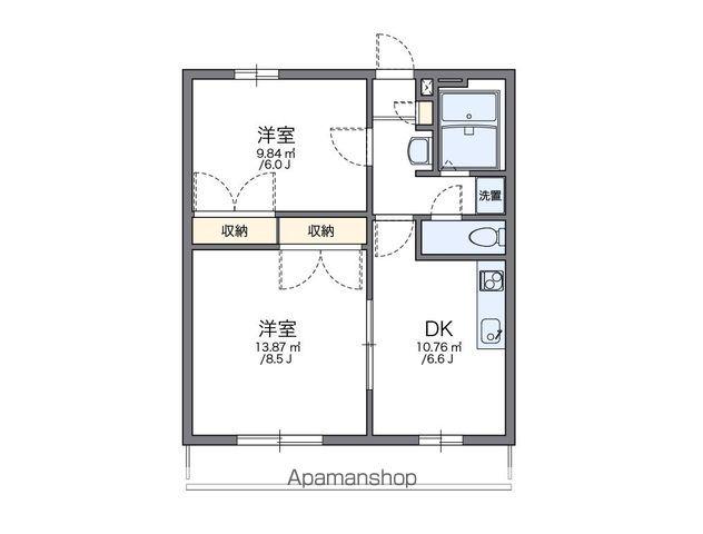 レオパレスCAPTAIN(2DK/2階)の間取り写真