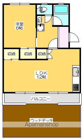 パルティーレ八万町(1LDK/1階)の間取り写真