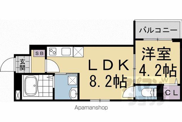 F ASECIA POLAKE(1LDK/3階)の間取り写真