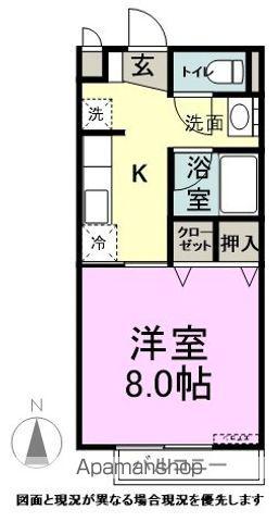 SURPLUSONEアカハネ(1K/1階)の間取り写真