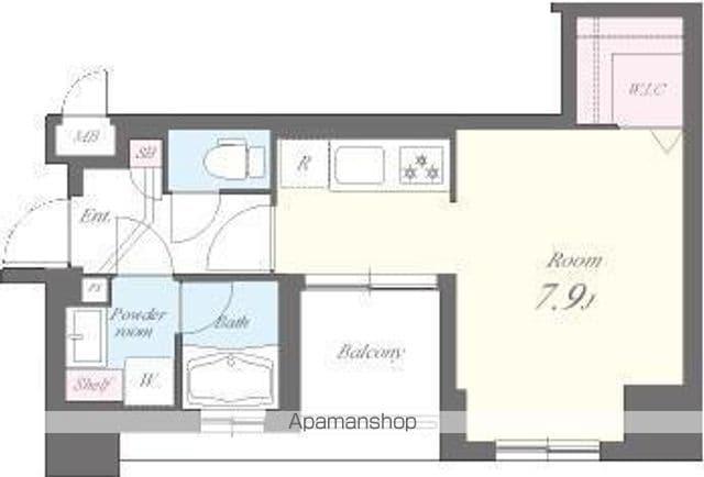 エリートタウン日本橋(1K/9階)の間取り写真