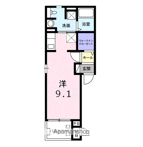 ベル パフィオ(ワンルーム/3階)の間取り写真