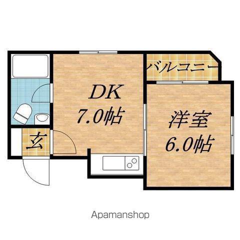 NYP.BLD(1DK/6階)の間取り写真