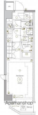 DIPS野方(1K/5階)の間取り写真