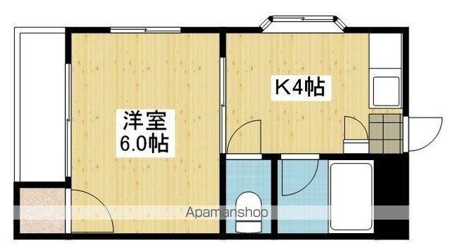 参川第1マンション(1K/3階)の間取り写真