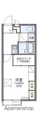 レオパレスマリン王ノ瀬(1K/2階)の間取り写真
