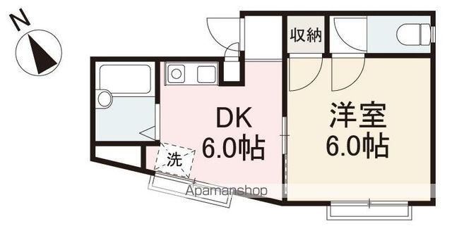 ヴィラオグラ(1DK/3階)の間取り写真