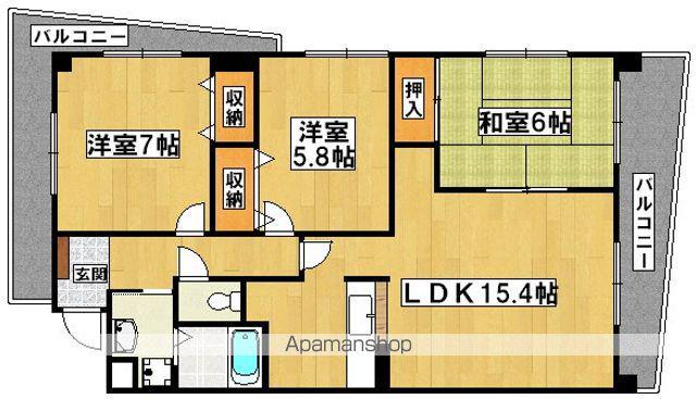 アーバネックス三国ヶ丘(3LDK/1階)の間取り写真