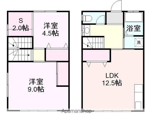 Α−STYLE際波台2号棟(2LDK)の間取り写真