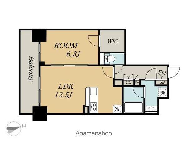 アデグランツ上前津(1LDK/6階)の間取り写真