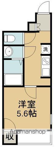 仙港SKY(1K/1階)の間取り写真