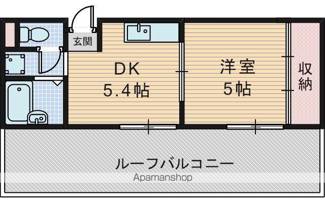 ハイムタイヨー(1DK/5階)の間取り写真