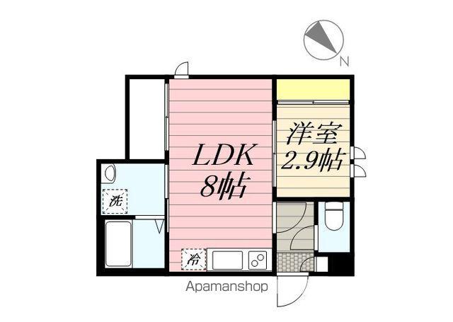 REGALEST AYA 香椎(1LDK/2階)の間取り写真
