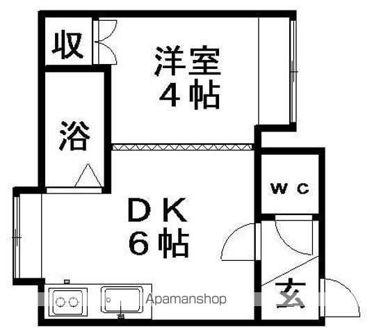 メゾンルピナス(1DK/2階)の間取り写真
