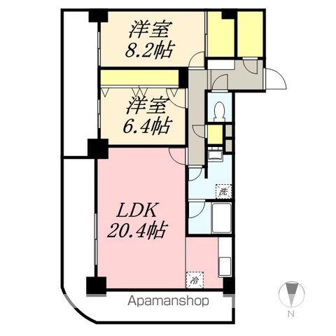 ティアラタワー中島倶楽部(2LDK/32階)の間取り写真