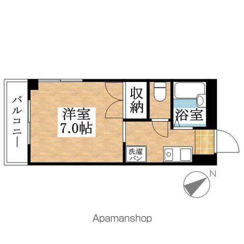 ピアウエスト(1K/3階)の間取り写真