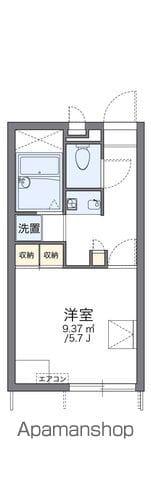 レオパレスエクレール(1K/1階)の間取り写真