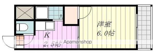 プレアール緑町Ⅱ(1K/2階)の間取り写真