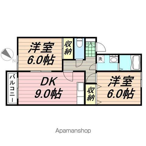 セジュール御堂の上A(2DK/1階)の間取り写真