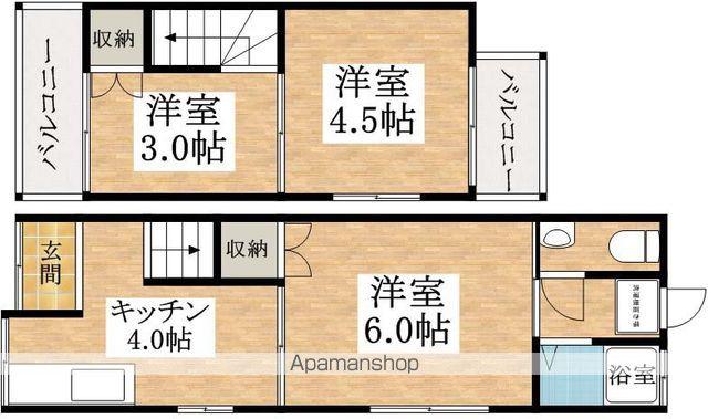 鳥谷様貸家(3DK)の間取り写真